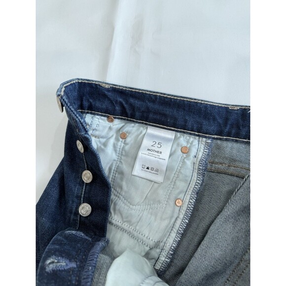 MOTHER Superior The Scrapper Cuff Ankle Fray Lets Wine About It Size 25 - Picture 5 of 11